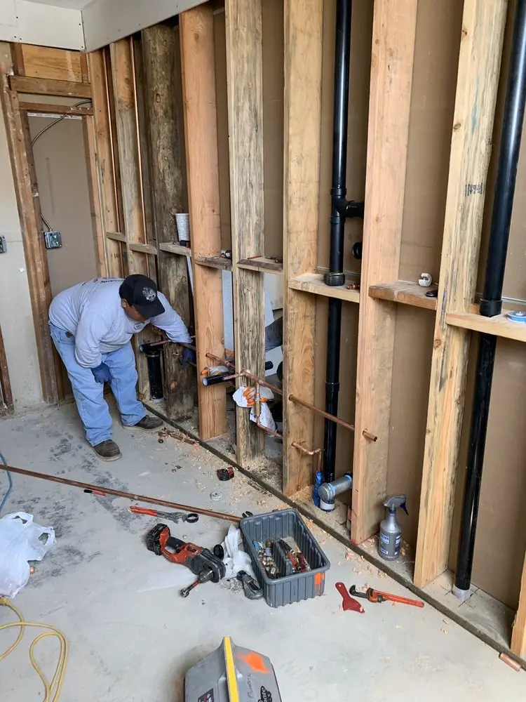 Commercial rough-in plumbing for Gas Line Repair in La Fontaine